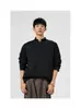 Camisa Henley transfronteriza estilo americano, camiseta de manga larga para hombre, negra, moderna, talla grande, corte holgado, ropa casual para hombre, sudadera de capa base