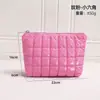 Bolsa de Maquiagem Multifuncional de Cor Sólida Bolsa de Higiene Pessoal de Viagem Grande Capacidade Grade de Esponja Compartimento para Ferramentas de Cosméticos Bolsa de Armazenamento
