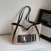 Bolsa Tote Casual para Viajes Diarios Mujer Gran Capacidad Otoño 2025 Nuevo Estilo Bolso de Hombro Único Bolsa de Compras Bolsa para Estudiante Universitario