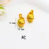 Pingente Dourado Areia de Longa Duração Acessórios DIY Cordão Vermelho dos Doze Signos Colar Feminino Joias Material com Contas Suporte para Celular