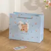 Bolsa de Tela de Oso Dulce y Divertida, Linda Bolsa de Regalo de Dibujos Animados, Bolsa de Papel Rosa y Azul para Envolver Regalos para Niños y Niñas, En Stock