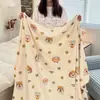 Manta de Vellón de Leche Doble Cara Manta Gruesa para Sofá Manta para Siesta en la Oficina Manta tipo Chal de Vellón de Coral para Dormitorio Persona Individual/Doble