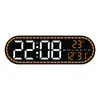 Reloj de Estilo Geométrico Simple, Reloj Decorativo para Sala de Estar y Comedor, Reloj Electrónico LED Multifuncional, Reloj de Dormitorio Gh9009