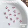 Accesorios para Uñas con Moño Rosa, Populares Mini Moños 3D Flotantes de Resina Estilo Ins, Decoraciones para Uñas