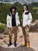 Chaqueta de Algodón Plumón Tres en Uno con Logo, Ropa de Trabajo Desmontable Cortavientos e Impermeable, Gruesa y con Forro Polar para Mayor Calidez