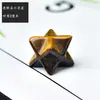 Cristal Natural Piedra en Bruto Adorno Merkaba Estrella de Seis Puntas Tridimensional Flor de la Vida Colgante Decoración de Estrella Octagonal