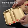 Plato rectangular de acero inoxidable 304 estilo coreano, plato de barbacoa dorado grueso, plato de sushi, bandeja de fondo plano, plato de almacenamiento