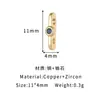 Espaciador de Cierre de Perlas de Doble Fila Chapado en Oro de 14K sobre Cobre con Incrustaciones de Circonitas Materiales para Joyería DIY Colgante Pulsera