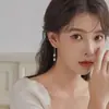 Aretes de Perlas de Agua Dulce Naturales para Mujer, Estilo Largo que Hace que el Rostro se Vea Más Delgado, Diseño de Borla, Aretes Versátiles de Clip para Orejas Sin Perforar, Aretes de Lujo Ligero de Alta Gama