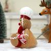 Nuevas Decoraciones Navideñas Sombrero Blanco Lazo Muñeco de Pan de Jengibre con Luz Muñeco Luminoso Diseño de Escena Navideña