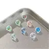 Zirconia de corte de 6 mm piedra suelta, piedra suelta de corte tarot, brillante, se puede usar para pendientes y ear cuffs de bricolaje, Circonita Cúbica