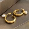 181 aretes de perla con diseño de línea simple y nicho para mujer tipo C aretes personalizados pasador 95 X3/10