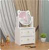 Espejo de Maquillaje Espejo Portátil Chica Ciber Popular Escritorio Espejo de Tocador Dormitorio de Estudiantes Tocador Espejo Simple con Caja de Almacenamiento