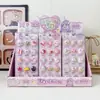 Novos adesivos 3D fofos de gatinha KT com glitter que balançam, com variedade de materiais para decoração de copo de água infantil