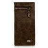 Billetera larga para hombre, tarjetero para hombre con múltiples tarjetas, retro, plegable en dos partes, tres en uno, moda, multifuncional, monedero al por mayor