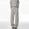 Pantalones de Hombre Plisados a Rayas Estilo Old Money, Verano Holgados, Efecto Caído, Pantalones Casuales de Pierna Recta que Hacen que las Piernas Se Vean Más Largas
