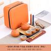 Juego de Té Kung Fu de Viaje traje Bolsa Portátil para Exterior Hogar Tetera Simple Juego de Regalo para Vacaciones Logotipo