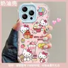 Capa de Celular Fofa do Gato Kt Adequada para Apple 16 Pro Max, 13 Dopamine, 15 Novo Modelo Feminino, 14 Desenho Animado de Cobertura Total, 12 Capa Rígida