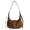 Bolsa de Ombro Estilo Coreano Moda para Mulheres 2025 Nova Versátil Retrô Bolsa de Ombro Transversal Grande Capacidade Bolsa Sela Fosca