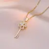Celebridad de Internet Coreana Cadena de Acero de Titanio Collar Cadena para Clavícula de Mujer Colgante de Personalidad Simple de Moda Cadena de Cuello Elegante de Estilo Frío Nicho