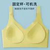Sujetador sin costuras con copas fijas, sin varillas, soporte trasero bonito, push-up, soporte lateral, estilo camiseta sin mangas para mujer, sin varillas, cómodo