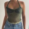 AliExpress - ¡Novedad de 2023! Chaleco sin mangas con cuello cruzado de verano para mujer europea y americana, con espalda descubierta y tirantes de punto sexy.