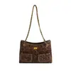 2026 Nuevo Otoño Moda Simple Súper Caliente Bolso de un Hombro Lujo Ligero Bolso Tote con Cadena Mate Estampado de Leopardo Bolso para el Trabajo