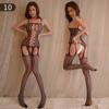 Primeiro amor lingerie sexy paixão três peças rasgo sexy rede meias justas terno uma geração de cabelo