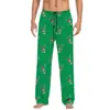 Pantalones de pijama de algodón imitación con estampado 3D, europeos y americanos, transfronterizos, casuales para el hogar, para hombre y mujer, con cordón, bolsillo lateral con solapa, pantalones para el hogar, pantalones