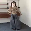 Camiseta de manga larga de otoño para niñas mayores, ropa nueva para niños, top camiseta de dibujos animados para niñas, adelgazante y elegante