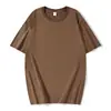 El fabricante suministra camisetas de algodón de verano, playeras básicas de manga corta para hombre, tops casuales holgados, de manga corta con cuello redondo