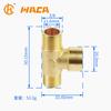 Conector de Cobre Tipo T de Tres Vías, Rosca Interna y Externa de 4 Puntos, Totalmente de Cobre, Conector de Cobre con Rosca Interna, Conector de Cobre con Rosca Externa, Accesorios de Tubería de Tres Vías de Diámetro Igual y Diámetro Desigual