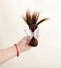 Peluca de cola de caballo con cola de caballo, de cristal, estilo sirena, con clip para plumero de pollo, para mujer, muy popular en línea, con bolsa de pelo natural y esponjoso.