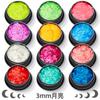 Serie fluorescente transfronteriza 3 mm joyería de uñas de luna degradado polvo láser polvo brillante material de gel para uñas al por mayor