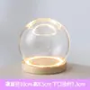 Flor Preservada Esfera de Vidrio Transparente Bloque de Construcción Accesorios Flor Preservada Hecha a Mano Cubierta de Polvo Tapa de Arcilla Caja de Exhibición de Bola de Agua