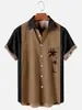 Estación Independiente Moda Masculina Transfronteriza Camisa Hawaiana de Manga Corta de Moda Camisa con Impresión Digital 3D Transfronteriza