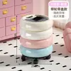 Papelera de Gran Capacidad y Estilosa para Uso Doméstico, Nuevo Modelo 2025, Cubo Sanitario Lindo Estilo Ins con Ruedas para Sala de Estar y Dormitorio