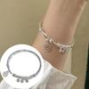 Pulsera Popular de Paz y Alegría para Transmisión en Vivo, Pulsera de Círculo Sólido de Moda, Pulsera Abierta Sencilla, Regalo de Cumpleaños para Novia