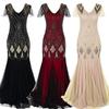 Vestido de Lentejuelas Transfronterizo de Amazon Vestido Gatsby Vintage talla grande Vestido de Fiesta de Banquete