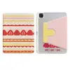 Case Protetor Cartoon Fofo de Bolo de Morango para Tablet iPad 10ª/11ª Geração Tipo Rotatório com Suporte para Caneta 9,7 Polegadas