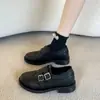 3 Sapatos de Salto Grosso de Fada Fivela Primavera Outono Novo Casual Francês Sapatos Baixos Pequenos de Couro Estilo Salto Feminino Sapatos Únicos 2026 Pares Centímetros