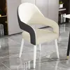 Mesa y sillas de comedor de lujo minimalista estilo italiano para el hogar, sillas de comedor de ocio para hotel restaurante nórdico, cuero moderno para discusiones