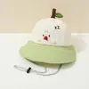 Chapéus Infantis Primavera e Verão Finos Secagem Rápida Aba Larga Chapéu de Sol Moda Coreana Desenho Animado Chapéu de Pescador para Meninos e Meninas Tendência
