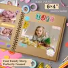 Álbum de Fotos DIY de Papel Kraft Transfronterizo Encuadernación Espiral 6x4 pulgadas Familiar Bebé Crecimiento Conmemorativo Scrapbook Lote
