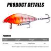 Isca Mino 7cm 8.4g Flutuante Isca Falsa Mino Isca Simulada Isca para Pesca em Água Doce Equipamento de Pesca