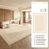 Alfombra estilo wabi-sabi color crema para la sala de estar, nueva impermeable, resistente a las manchas, fácil de limpiar, se limpia con paño, alfombra estilo madera natural para dormitorio para uso doméstico