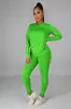 H217 Estación Independiente Transfronteriza Europea y Americana Suministro Otoño e Invierno Sudadera de Manga Larga de Color Sólido con Cuello Redondo y Conjunto de Pantalones Deportivos