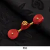 Botones de Hebilla Pan de Qipao Nuevo Estilo Chino Tejido a Mano Alambre Envuelto Perla Dorada Quemador de Incienso Botón de Tela de Una Palabra Hebilla Decorativa Retro Hanfu