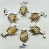 Venta Caliente Transfronteriza Joyería Europea y Americana Accesorios para Collares Cristal Natural Ágata Piedra Preciosa Colgante de Pingüino Aleación Accesorios Ecológicos