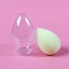 Caja de huevos transparente caja de almacenamiento de huevos de maquillaje belleza borla de maquillaje calabaza gotas de agua corte oblicuo no comer polvo doble uso seco y húmedo suministro directo de fabricantes